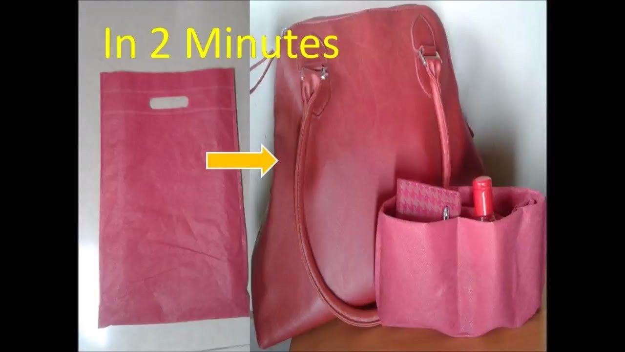 DIY Purse Organizer No Sew
 DIY handbag purse organizer using carry bag no sew in 2