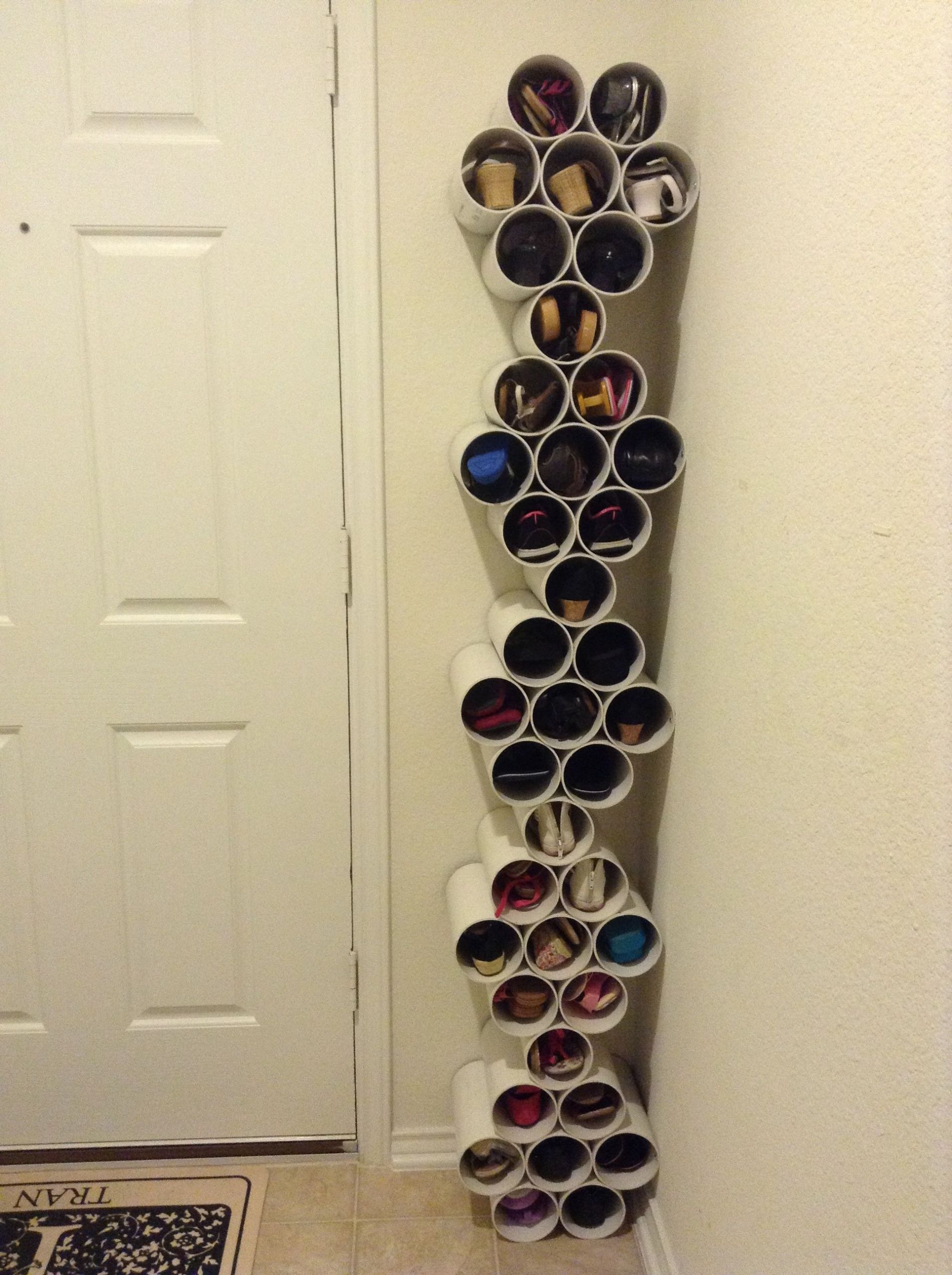 DIY Pvc Shoe Rack
 Pin em Shoe rack