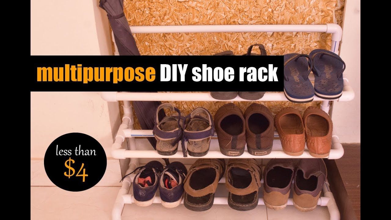 DIY Pvc Shoe Rack
 Shoe Rack Shoe Rack diy Ideas PVC Pipe Shoe Rack DIY