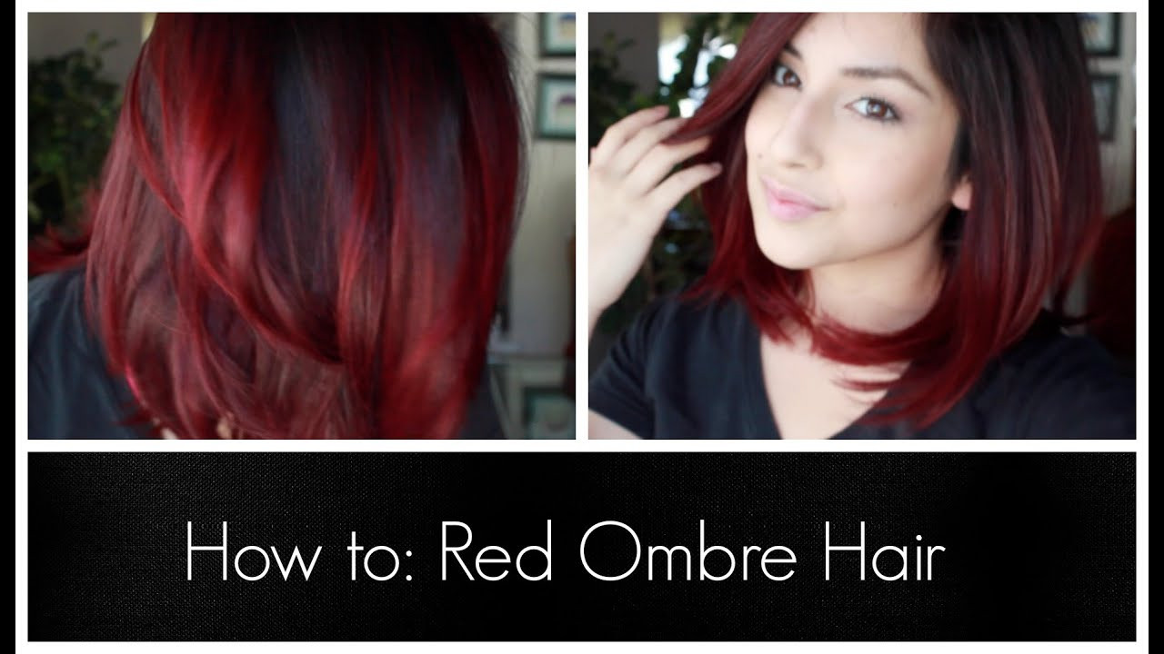 DIY Red Ombre Hair
 How To Red Ombre Hair