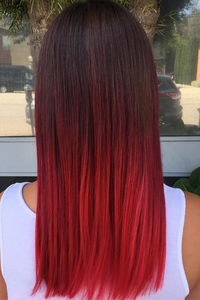 DIY Red Ombre Hair
 Best Red Ombre Hair Color Ideas for Long Hair ★ See more