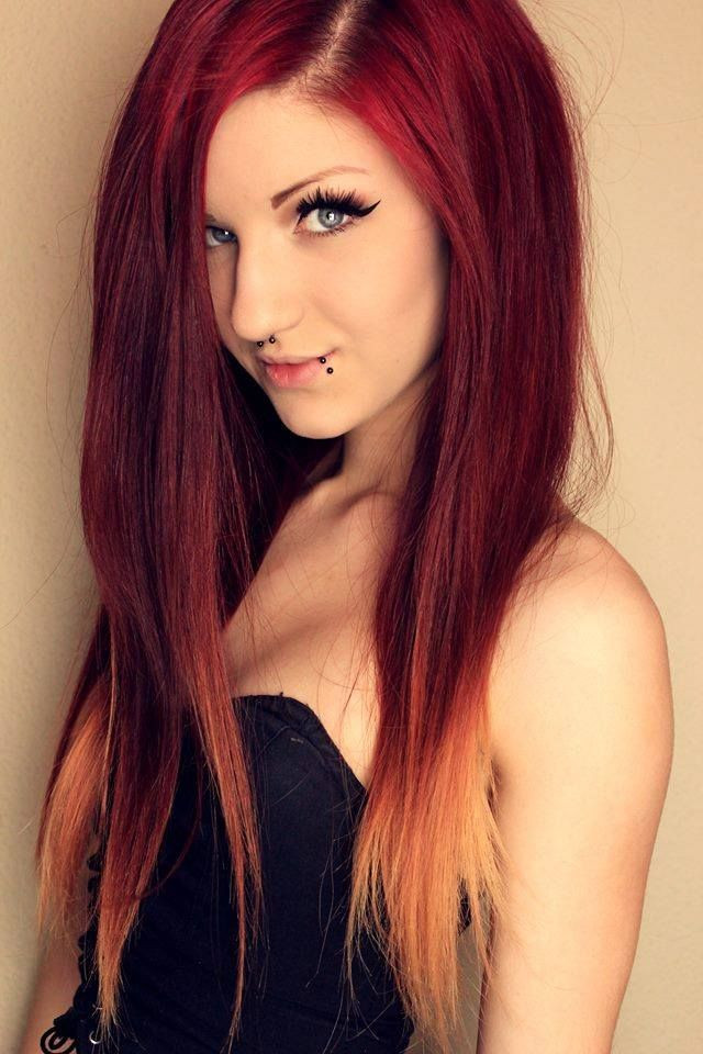 DIY Red Ombre Hair
 Best 350 Red and Blonde Hair images on Pinterest