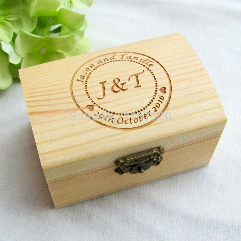 DIY Ring Bearer Box
 Personalized Rustic Gift Wedding Ring Bearer Box Custom