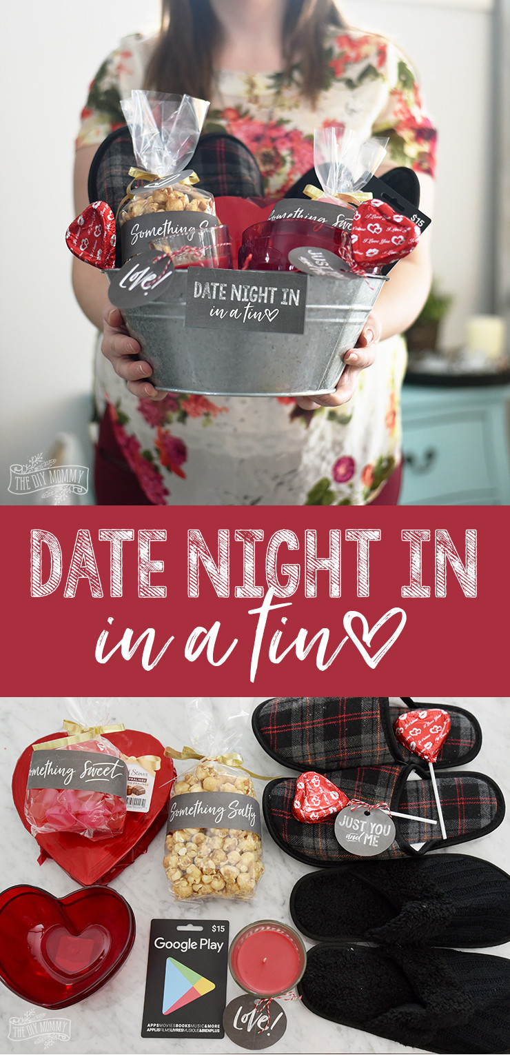 DIY Romantic Gift
 Valentine’s Day Date Night In Gift Basket Idea 24 More