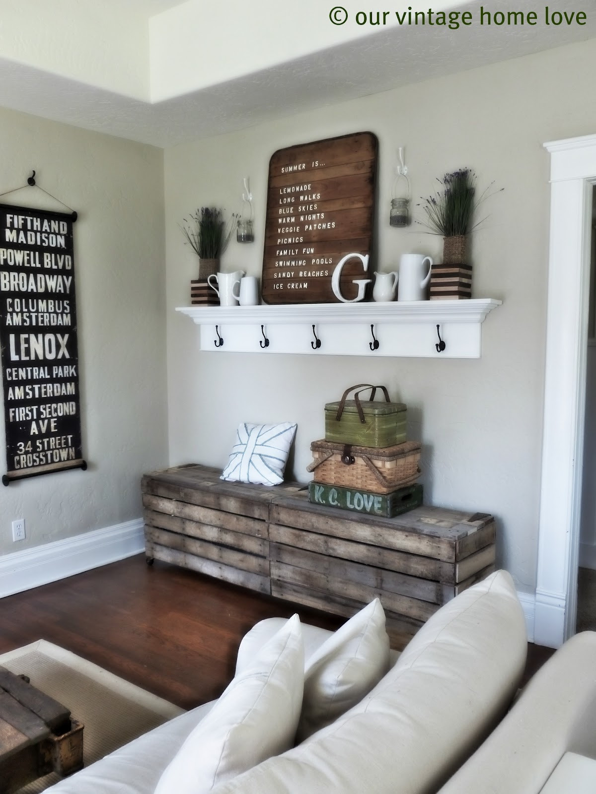 DIY Room Decor Vintage
 vintage home love Spring Summer Mantel Ledge