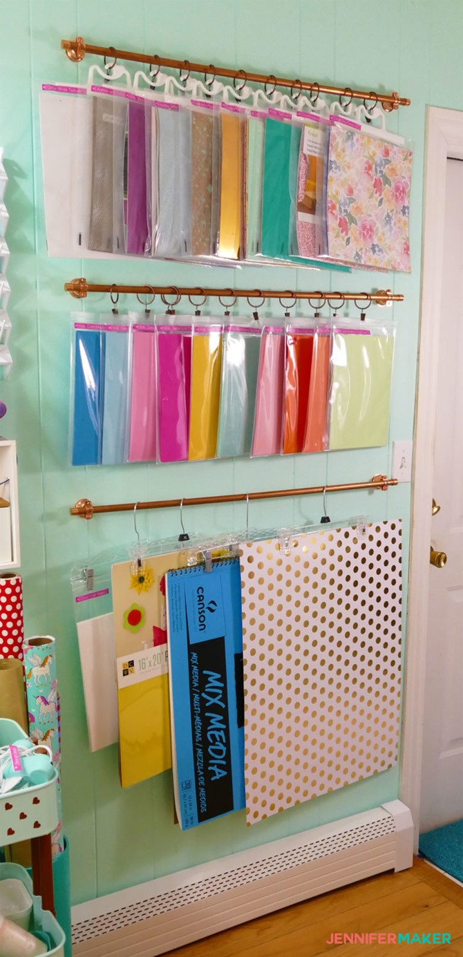 DIY Room Organizer
 Craft Room Inspiration– Jennifer Maker Blog