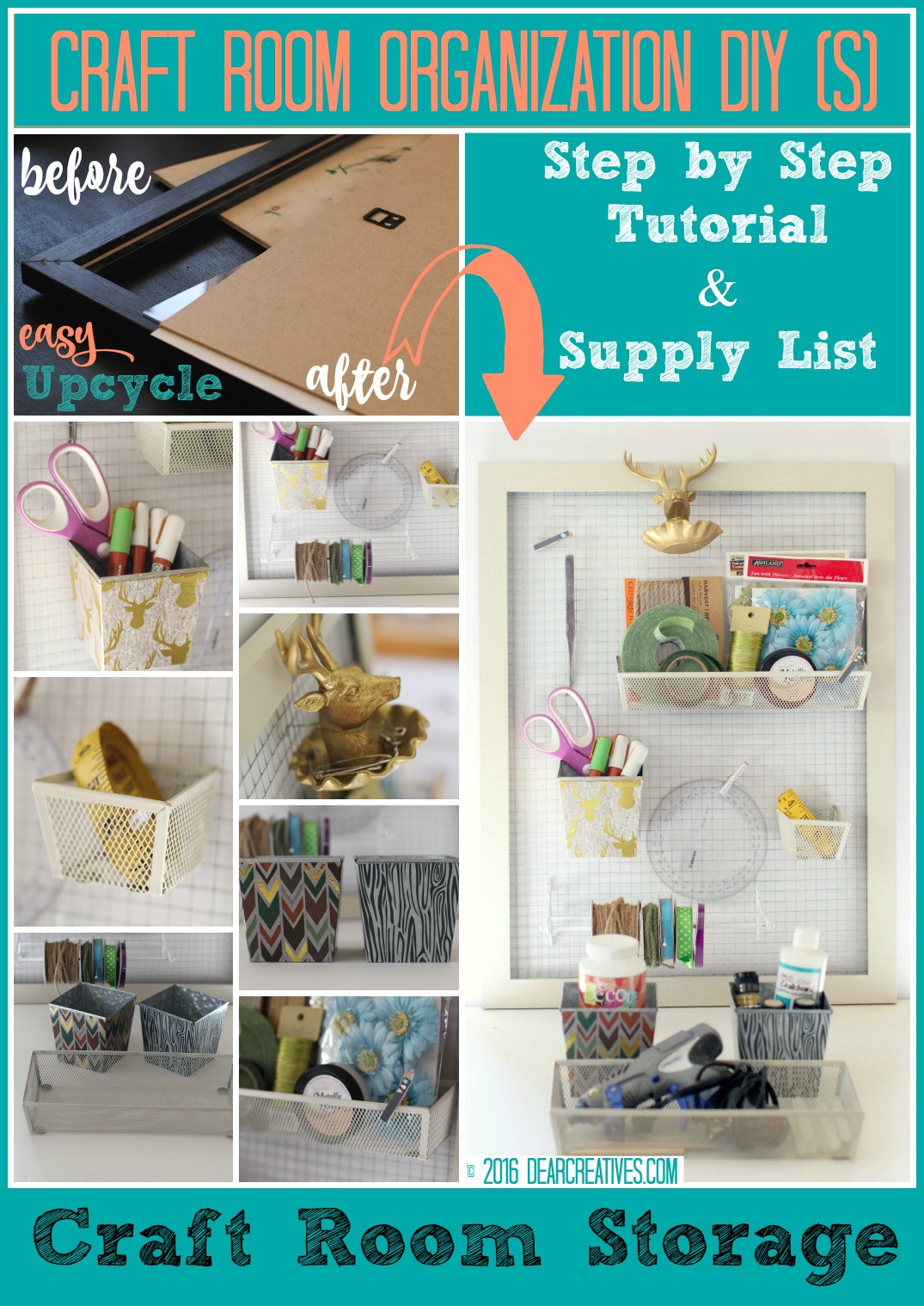 DIY Room Organizer
 Craft Storage Wall Organizer See How To Make This
