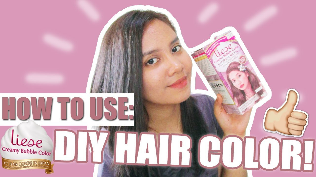 DIY Rose Brown Hair
 DIY HAIR COLOR HOW TO USE Liese Creamy Bubble Color in