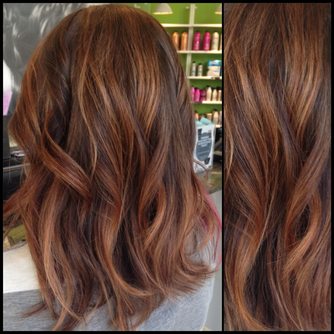 DIY Rose Brown Hair
 Caramel and brown hair with rose gold accents
