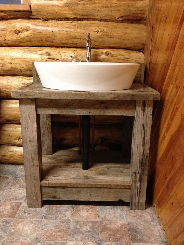 DIY Rustic Bathroom Vanity Plans
 Reclaimed Wood Bathroom Vanity