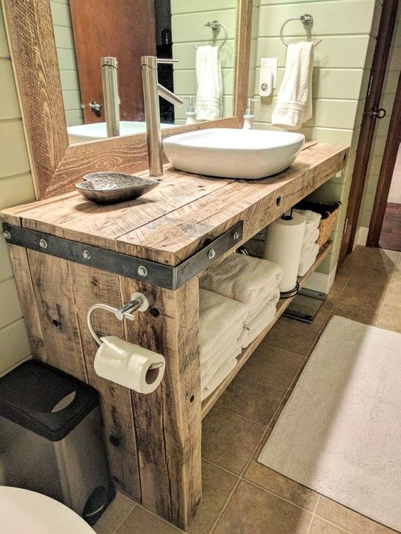 DIY Rustic Bathroom Vanity Plans
 66 Epic Wooden Bathroom Designs Ideas with Modern