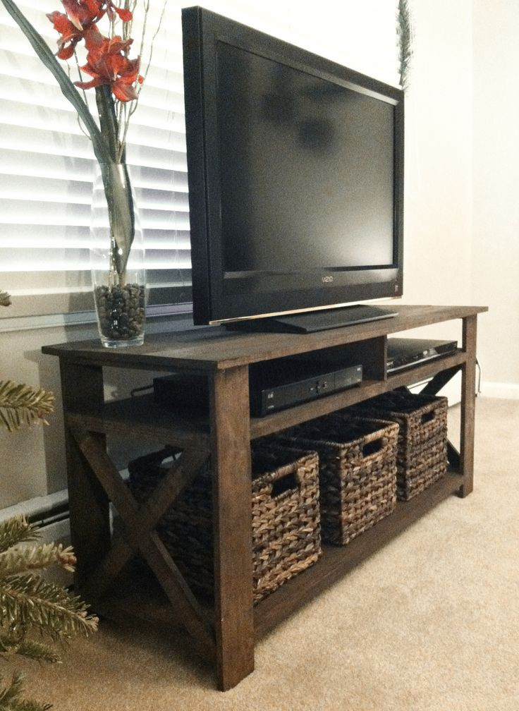 DIY Rustic Tv Stand Plans
 Rustic Wood Tv Stand WoodWorking Projects & Plans