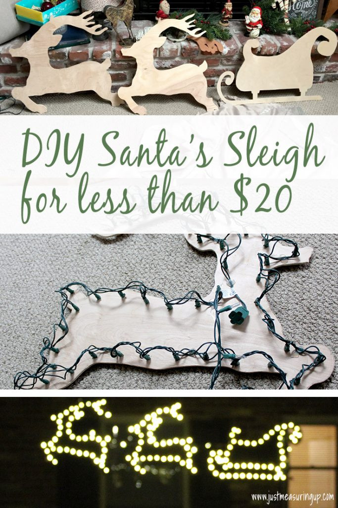 DIY Santa Sleigh For Outdoor
 Homemade Outdoor Santa Sleigh Decoration