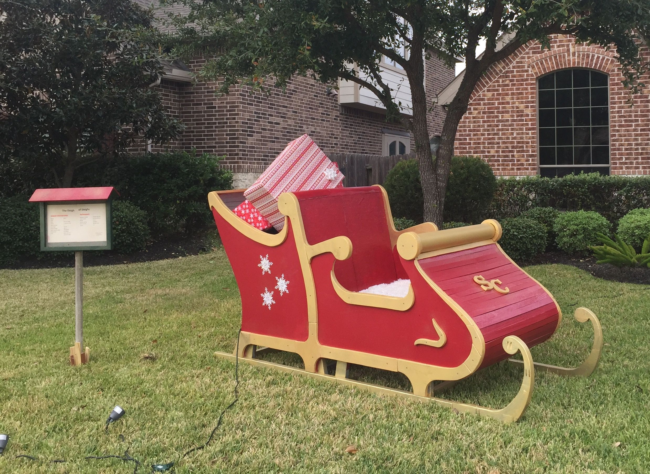 DIY Santa Sleigh For Outdoor
 santa sleigh full size wooden sleigh christmas yard