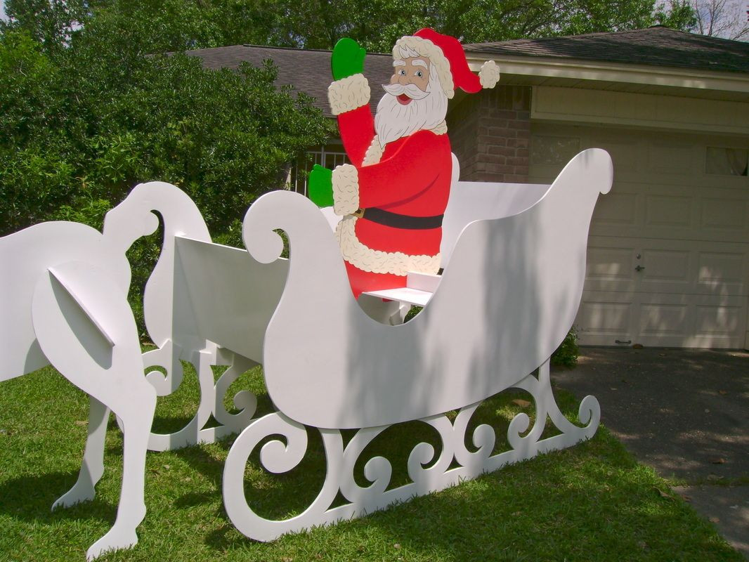 DIY Santa Sleigh For Outdoor
 Gigantic Santa & Sleigh This Christmas Yard Art