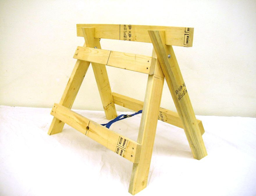 DIY Sawhorses Plans
 DIY Sawhorse reimagined to be more versatile by a high