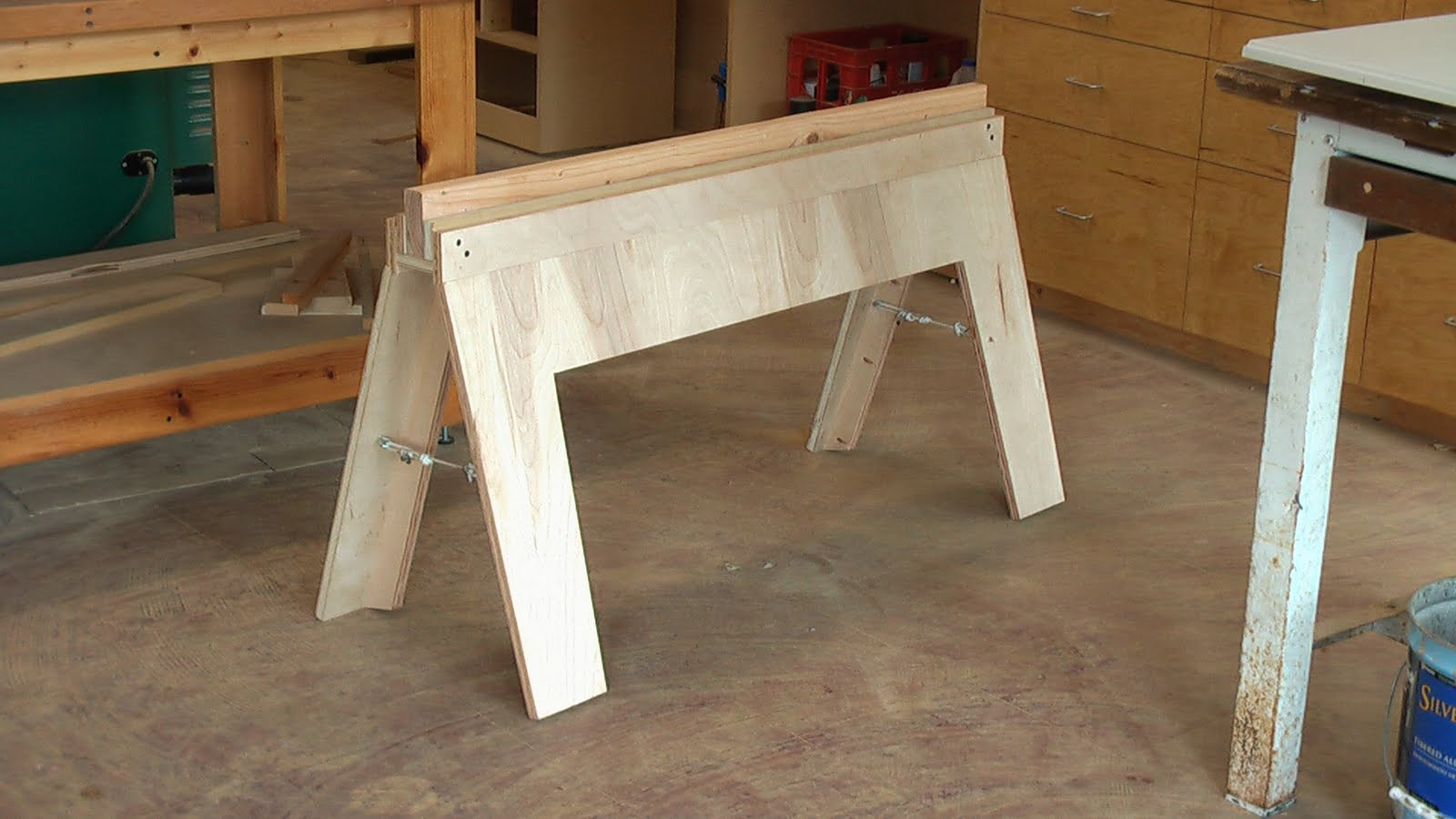 DIY Sawhorses Plans
 The Woodworking Trip DIY Folding Sawhorses First Design