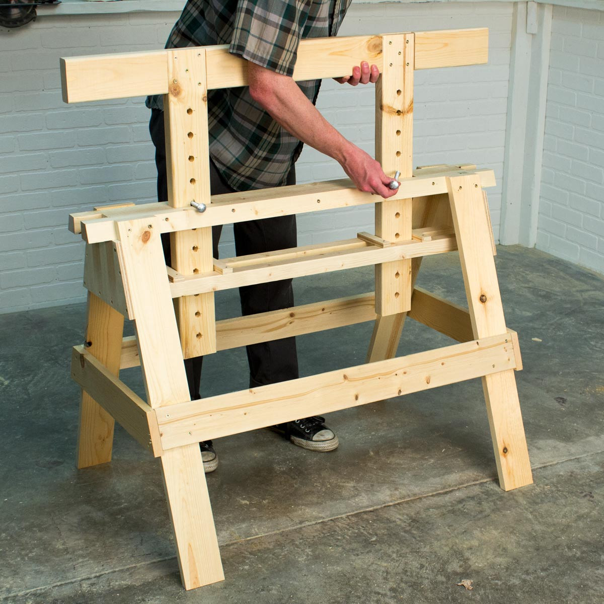 DIY Sawhorses Plans
 Saturday Morning Workshop How To Build An Adjustable