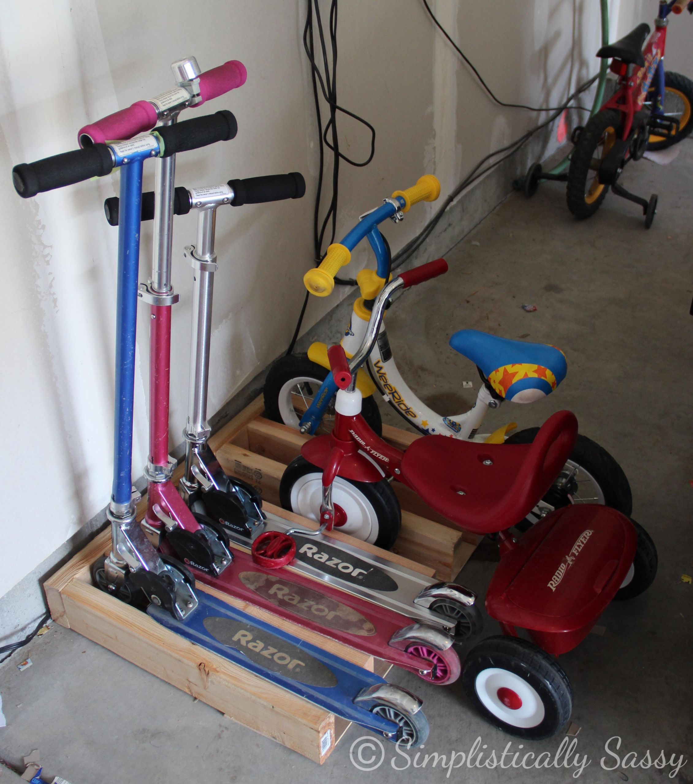 DIY Scooter Rack
 Scooter Stand Archives Simplistically Sassy