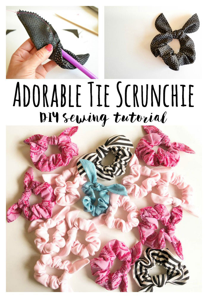 DIY Scrunchie With Hair Tie
 Sew a Cute Tie Scrunchie DIY Sewing Tutorial — SewCanShe