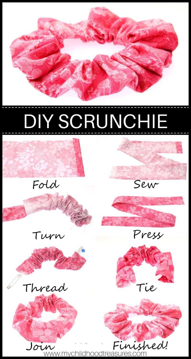 DIY Scrunchie With Hair Tie
 Best 25 How to make scrunchies ideas on Pinterest