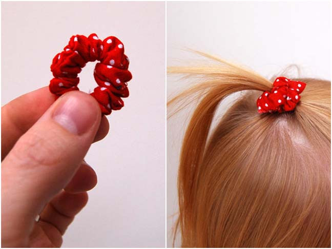 DIY Scrunchie With Hair Tie
 DIY Mini Scrunchie
