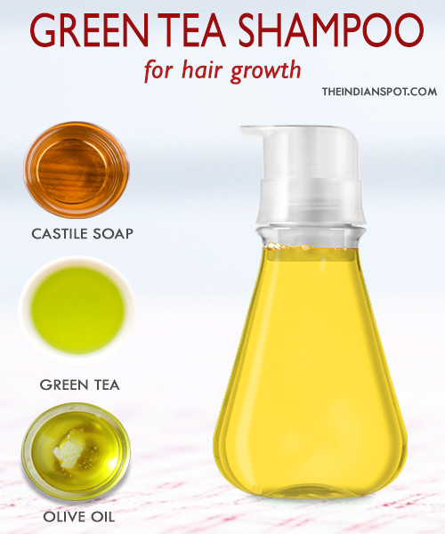 DIY Shampoo For Hair Growth
 DIY hair products using green tea for healthy hair growth