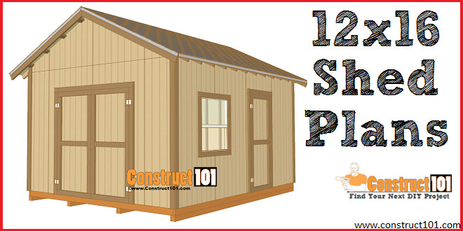 DIY Shed Plans Free
 12x16 Shed Plans Gable Design PDF Download Construct101