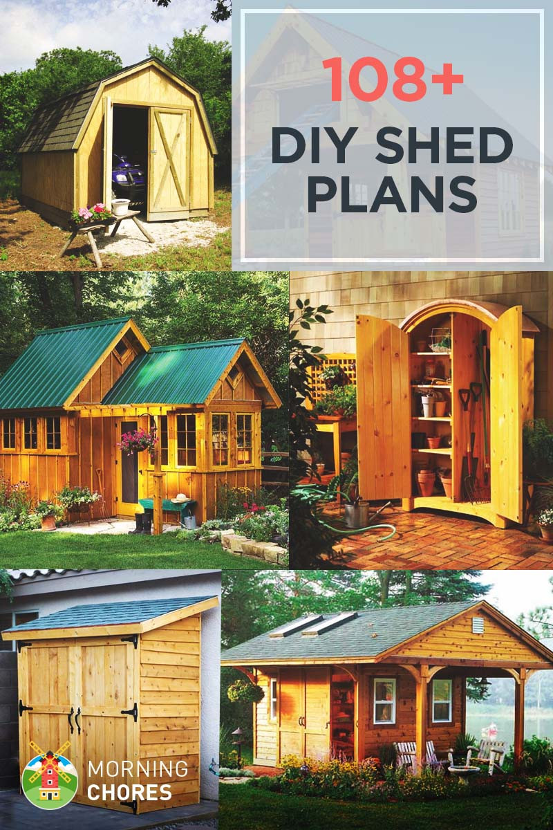 DIY Shed Plans Free
 108 DIY Shed Plans with Detailed Step by Step Tutorials Free