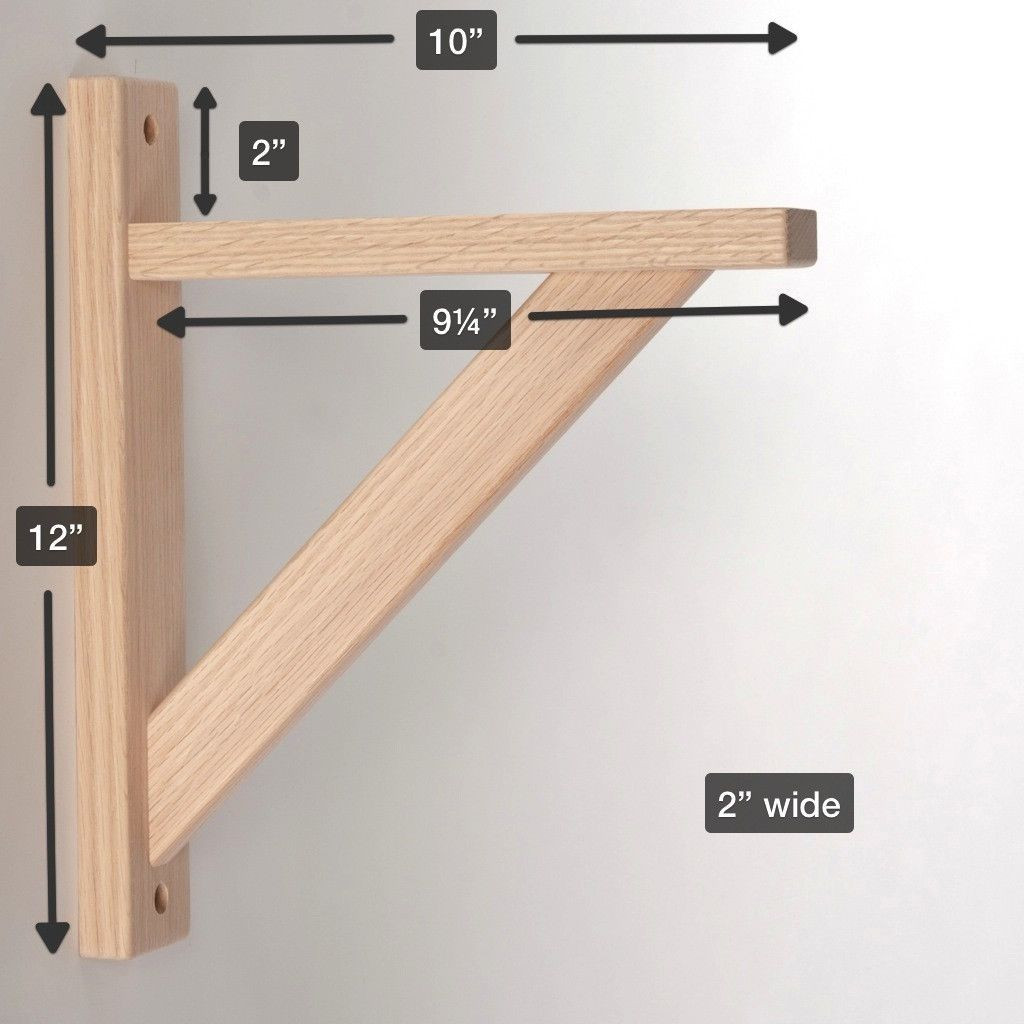 DIY Shelf Brackets Wood
 Straight 10 Wood Shelf Bracket