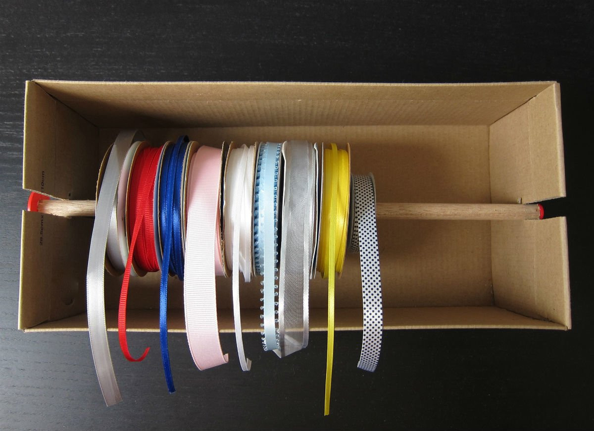 DIY Shoe Box
 Ribbon Organizer Shoebox Project 18 DIY Ideas Bob Vila