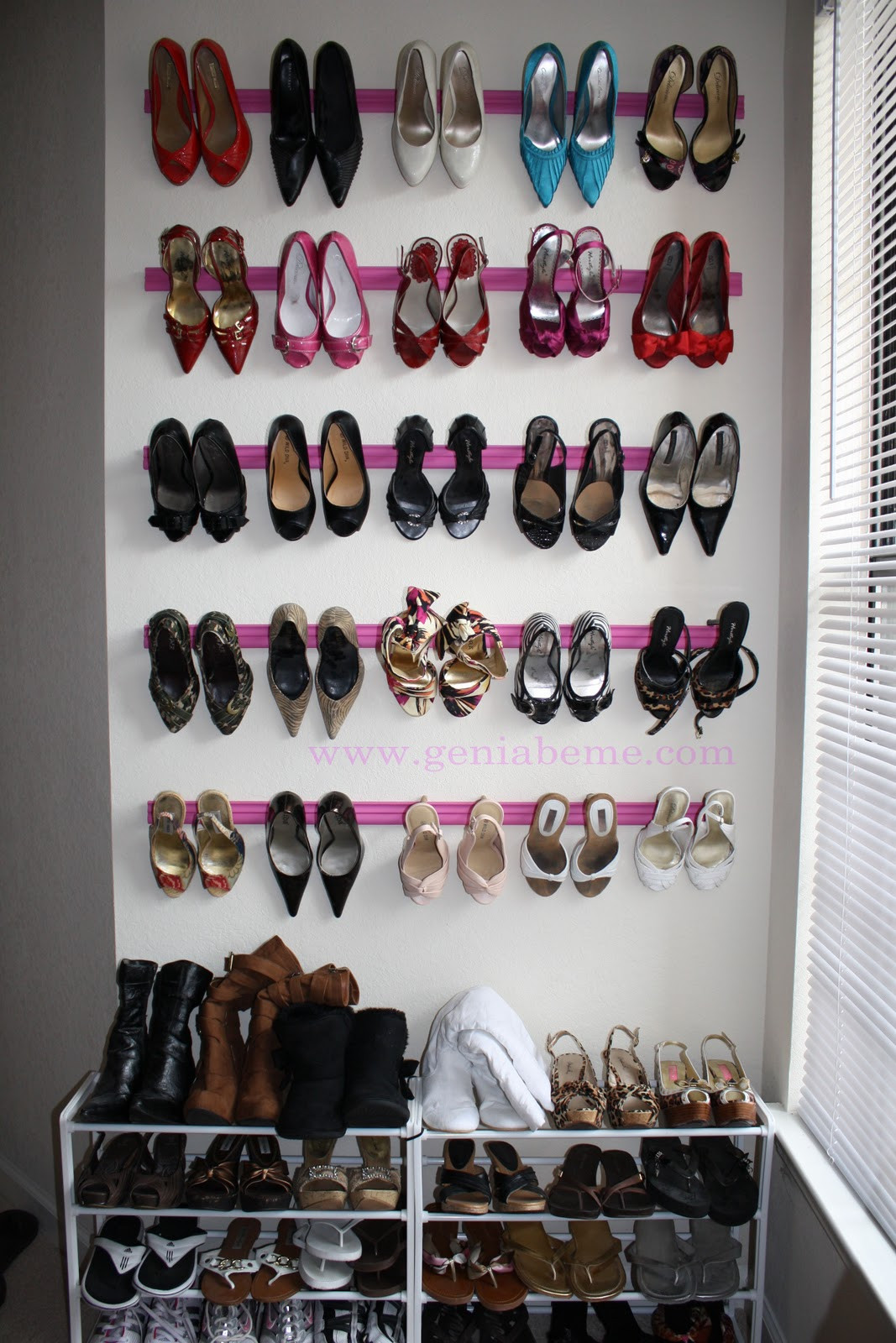 DIY Shoe Organizer For Closet
 Crown Molding Shoe Rack Tutorial