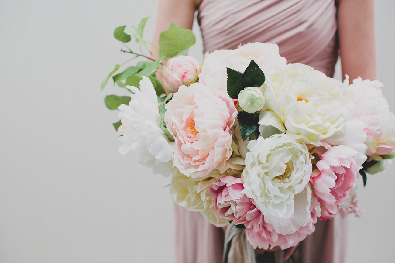 DIY Silk Wedding Bouquet
 DIY Silk Flower Bouquet with Afloral Green Wedding Shoes