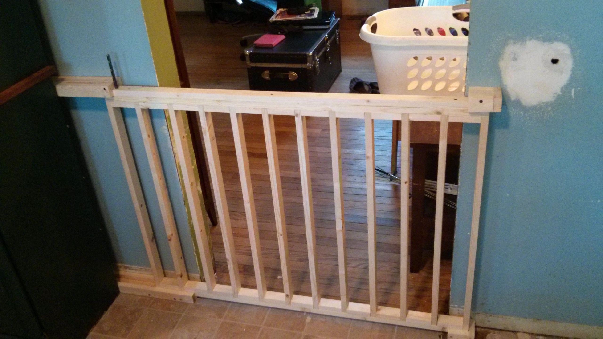 DIY Sliding Baby Gate
 I built a sliding dog gate from scratch