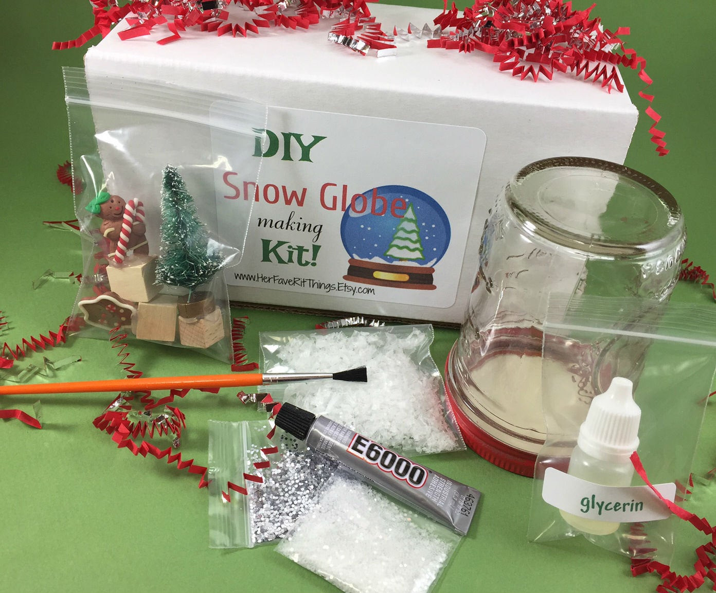 DIY Snowglobe Kit
 DIY Holiday Snow Globe Kit snow globe craft kit holiday snow