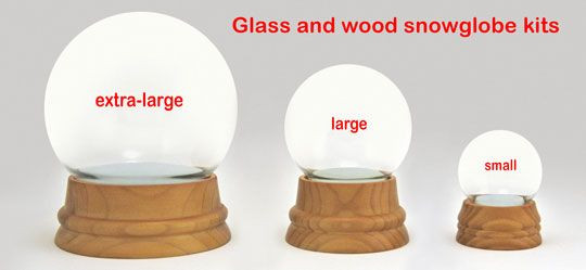 DIY Snowglobe Kit
 lineup of glass snowglobe kits