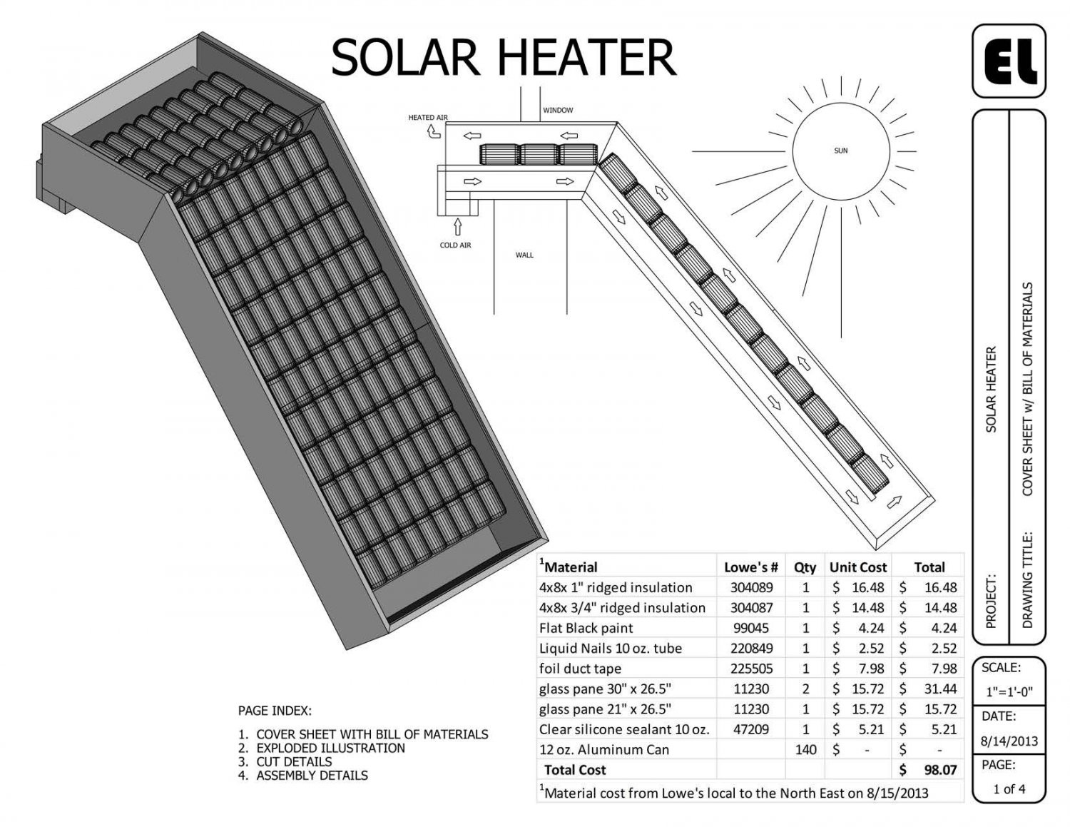 DIY Solar Heating Plans
 Solar window mounted passive heater building plans