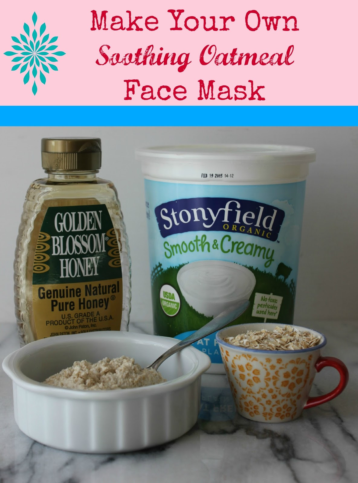 DIY Soothing Face Mask
 Me and My Pink Mixer DIY Soothing Oatmeal Face Mask
