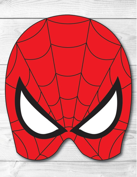 DIY Spiderman Mask
 Spiderman DIY Face Mask Instant Download Paper Printable