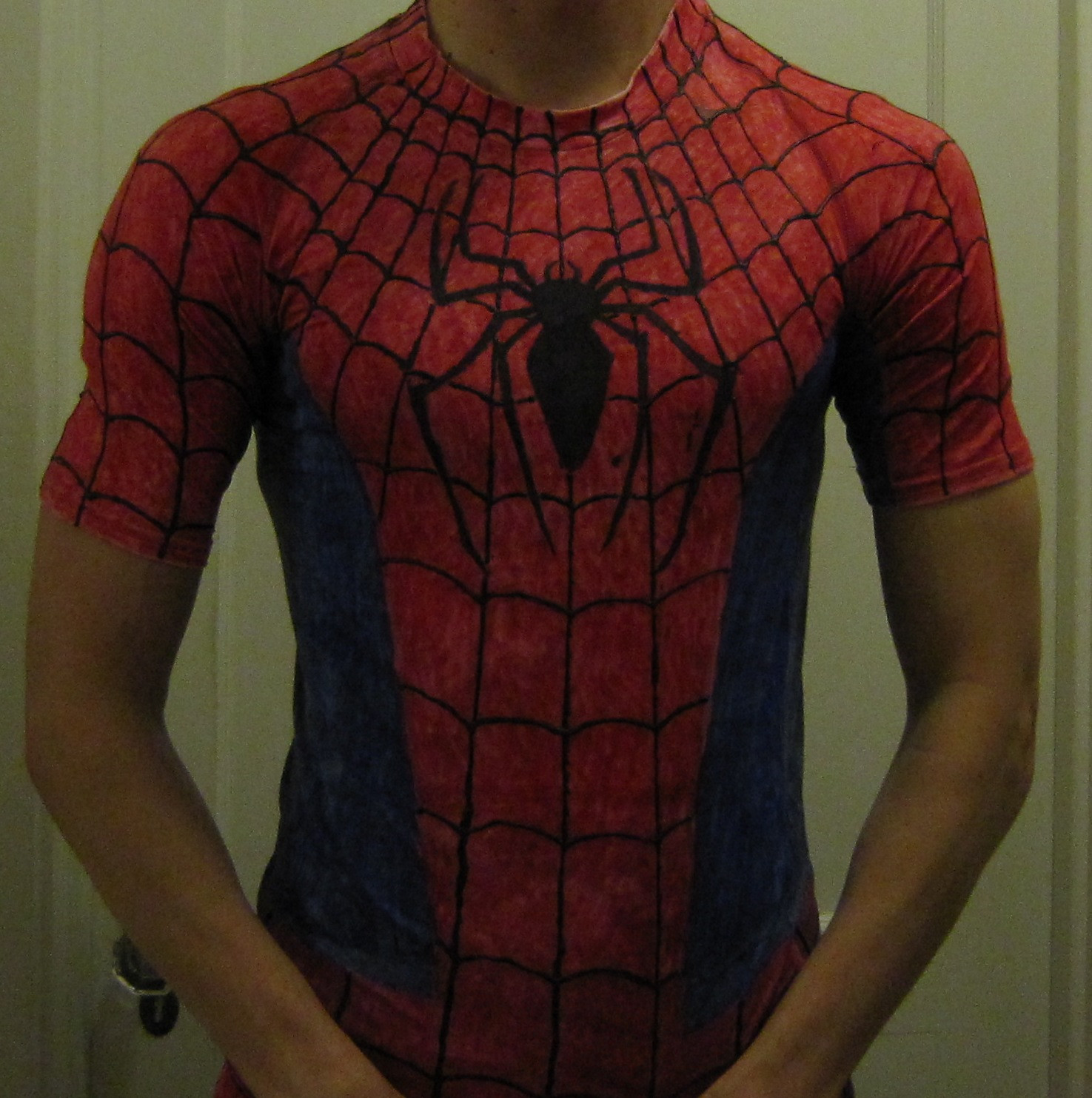 DIY Spiderman Mask
 Chuck Does Art DIY do it yourself Costume Spider Man