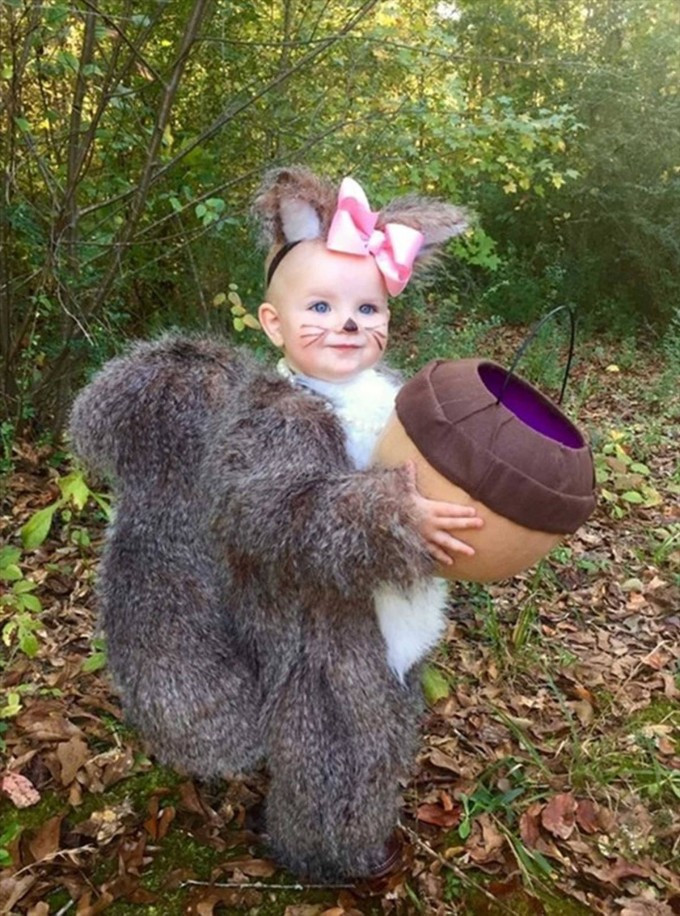 DIY Squirrel Costume
 Over 40 of the BEST Homemade Halloween Costumes for Babies