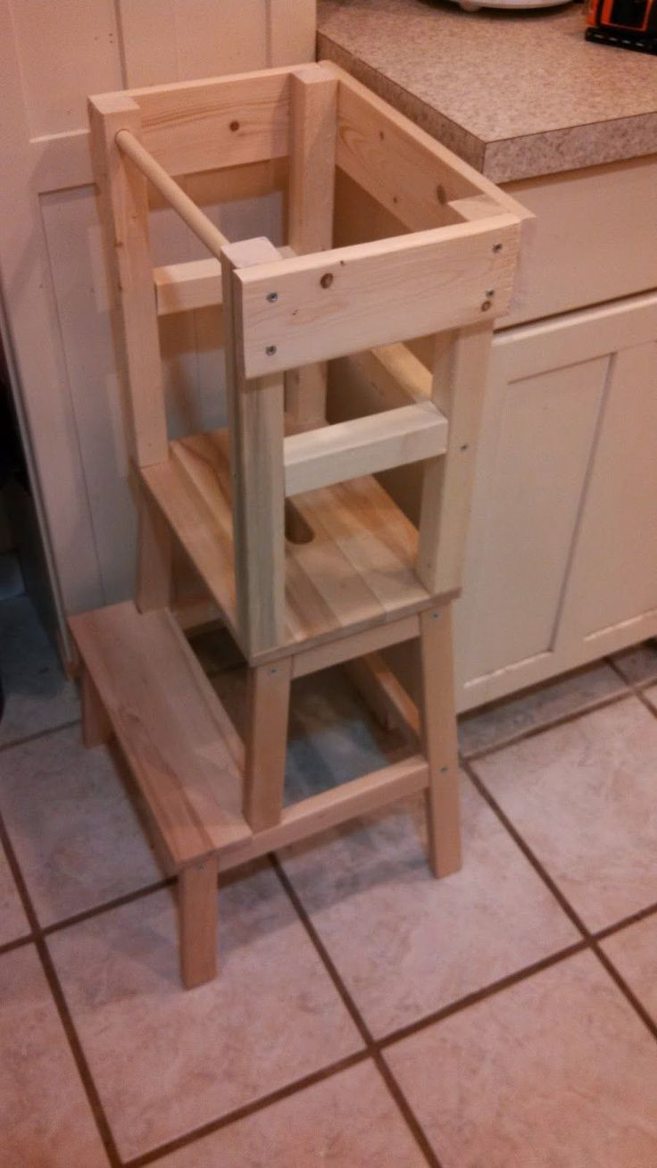 DIY Step Stool For Toddler
 Blame Crayons DIY Learning Tower WITH MATERIALS LIST