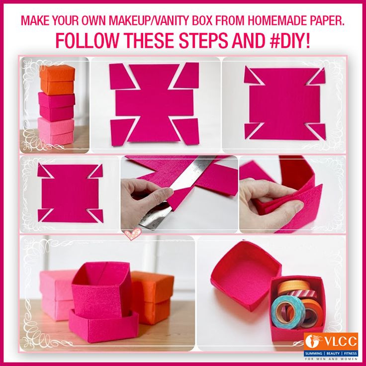 DIY Step Up Box
 Make your own make up vanity box from home made paper
