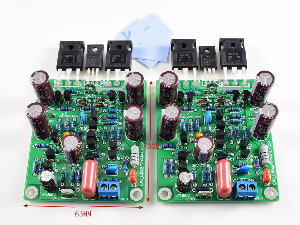 DIY Stereo Amplifier Kit
 Amplifier MINI kit L7 MOSFET Stero Audio power amplifier