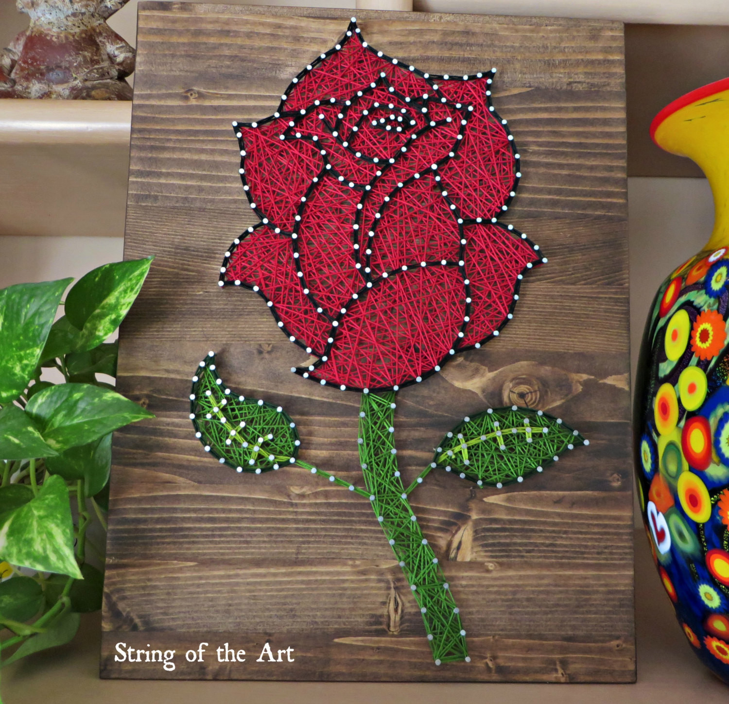 DIY String Art Kit
 DIY String Art Kit Rose Rose String Art Rose by StringoftheArt