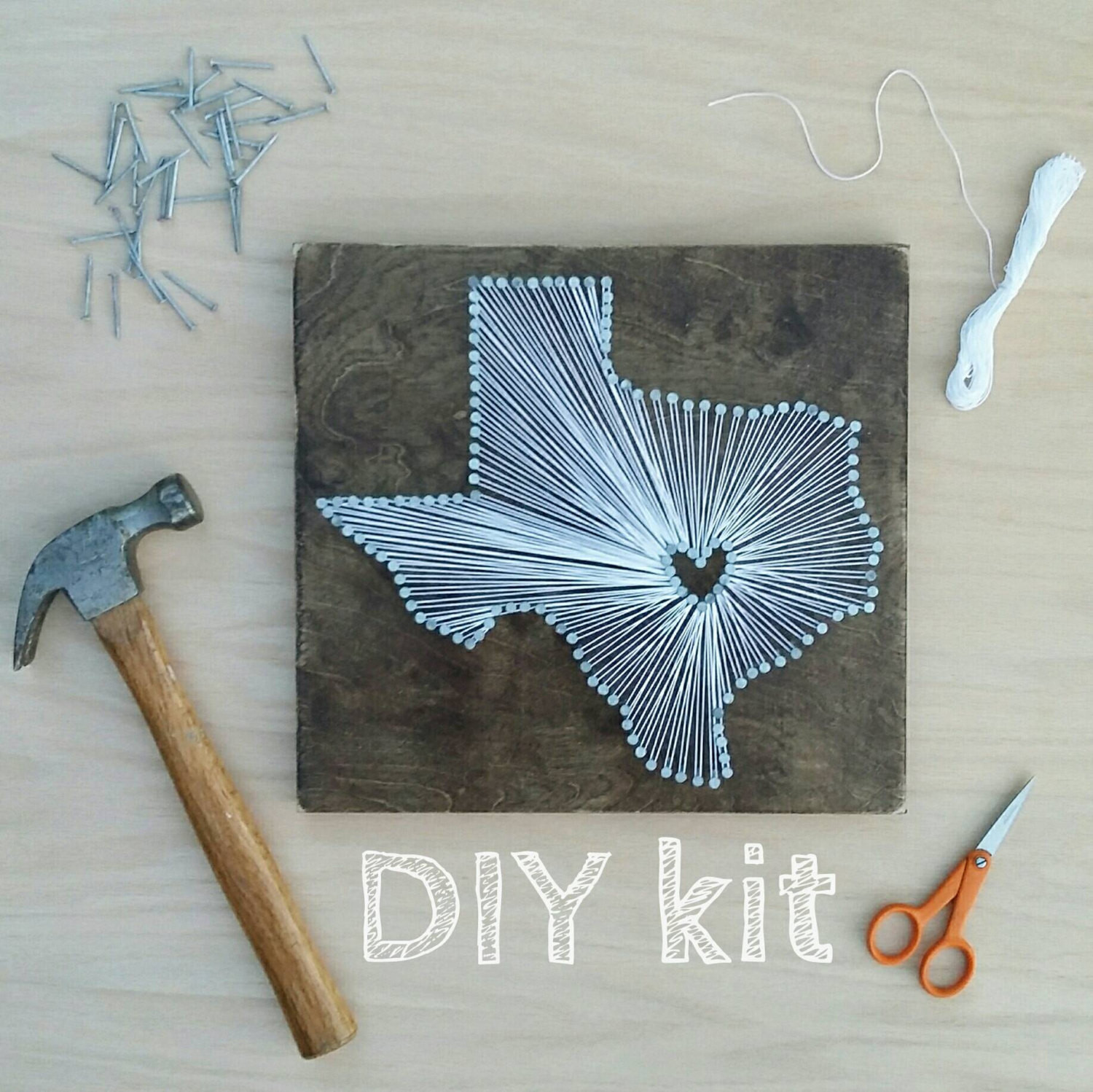 DIY String Art Kit
 DIY Texas String Art Kit State String Art Kit Texas Nail
