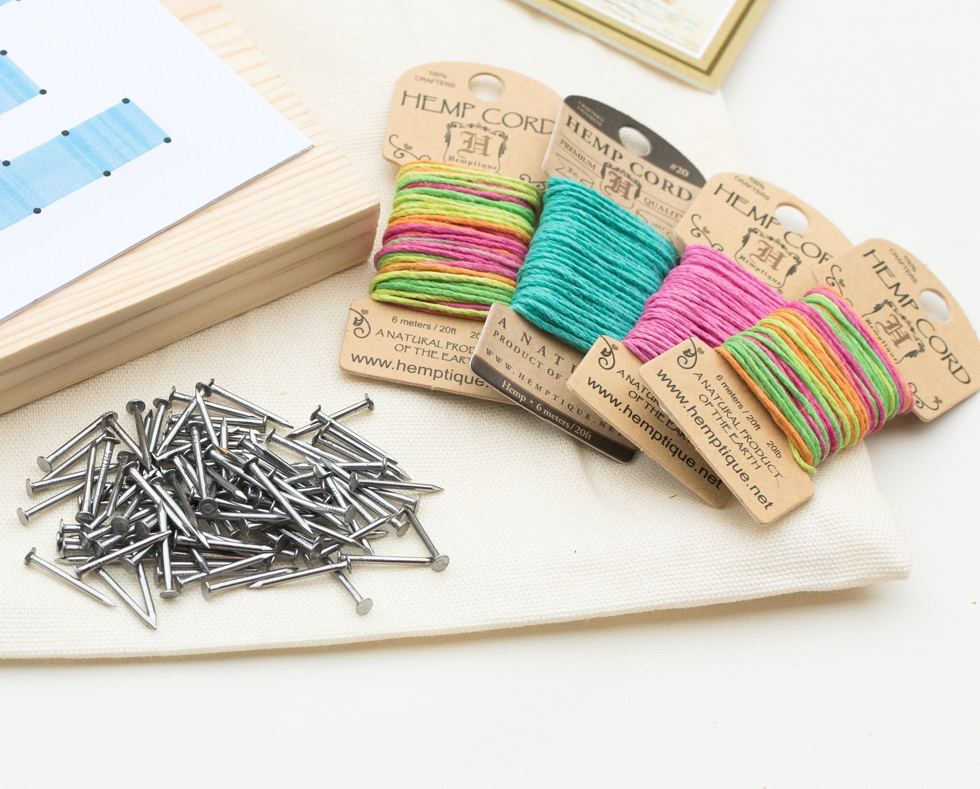 DIY String Art Kit
 Hemp String Art Craft Kit Hemp Beadery