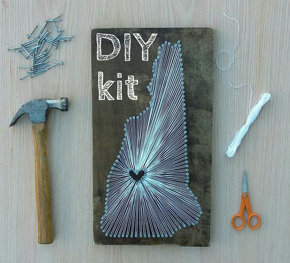 DIY String Art Kit
 DIY New Hampshire String Art Kit State string Art Kit New