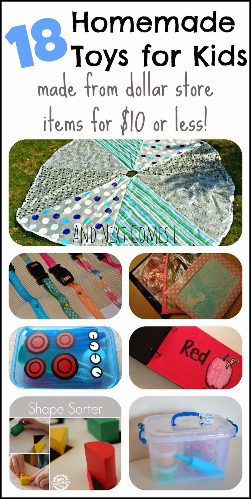 DIY Stuff For Kids
 18 Homemade Toys for Kids Made from Dollar Store Items