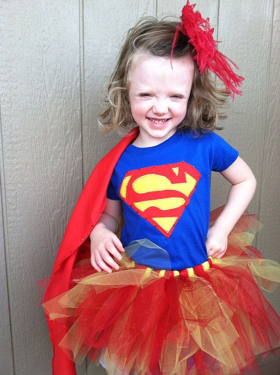 DIY Superhero Costume For Girls
 SuperGirl Costume with Bling